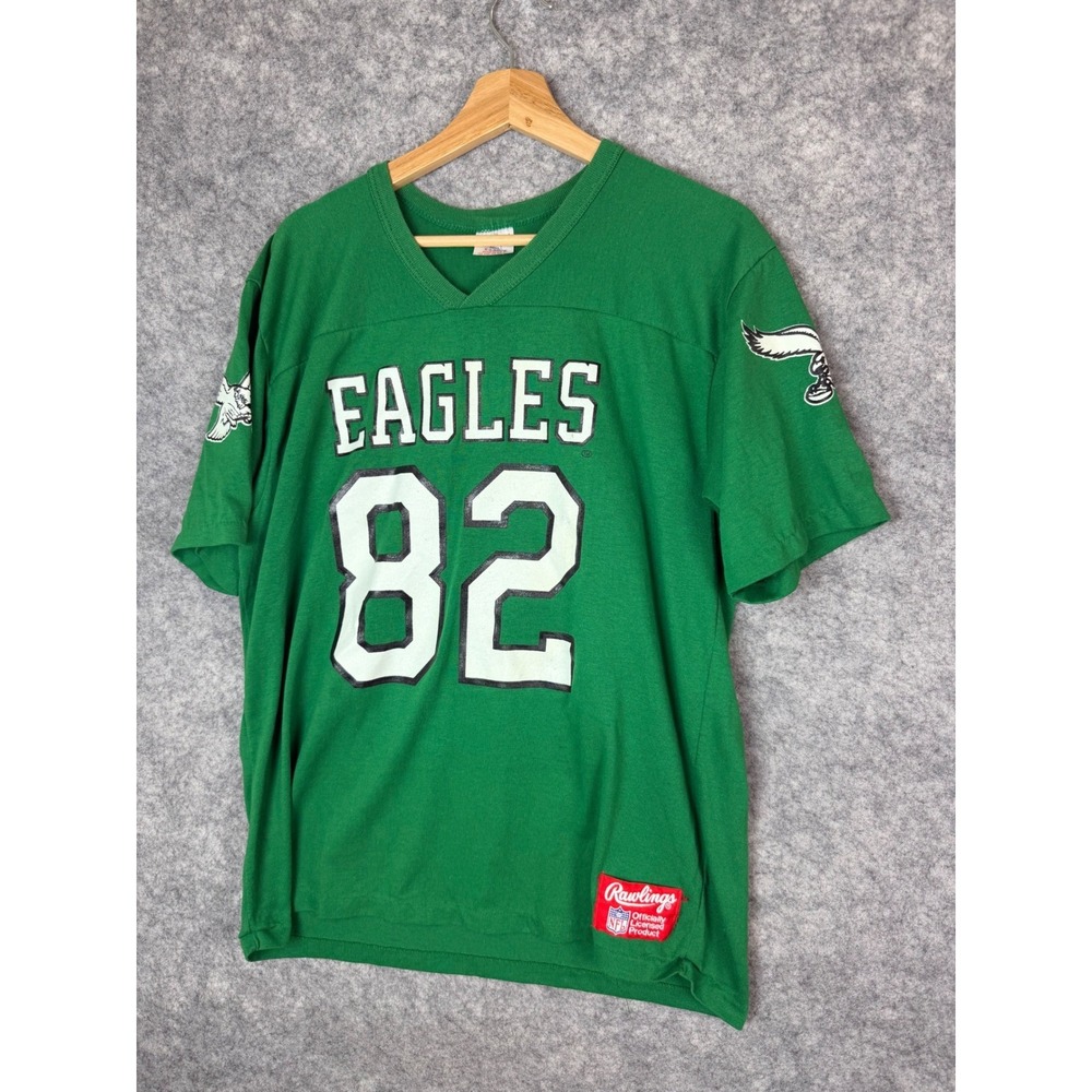 Vintage Philadelphia Eagles Tshirt Mens XL Green NFL Football Rawlings 80s NFC